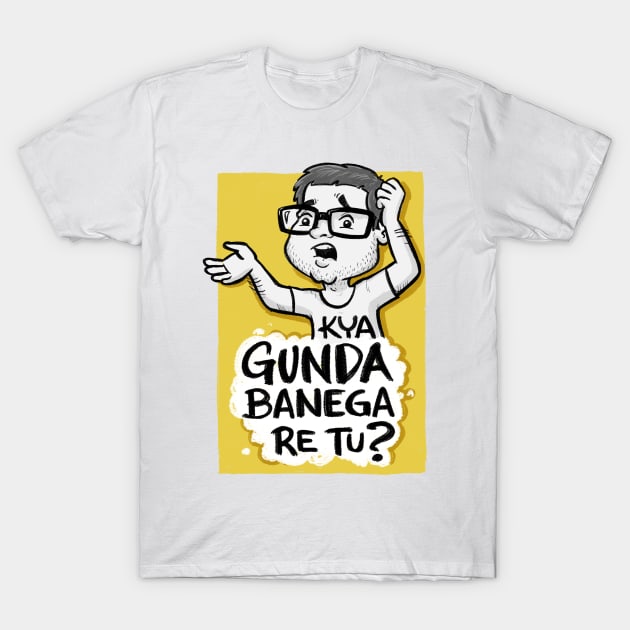 Hera Pheri - Kya gunda banega re tu? T-Shirt by inktindia